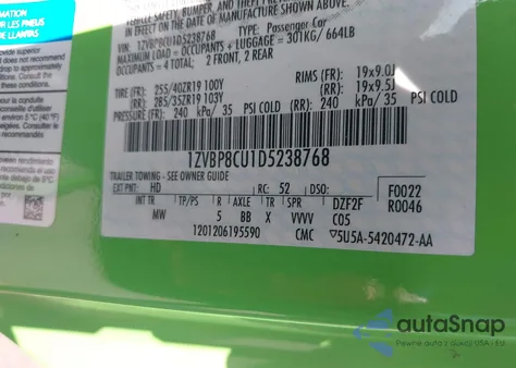 2013 Ford Mustang Boss 302 from USA, damaged, VIN 1ZVBP8CU1D5238768